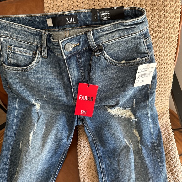 Kut from the Kloth Blue High Rise Boyfriend Jeans - Picture 2 of 4